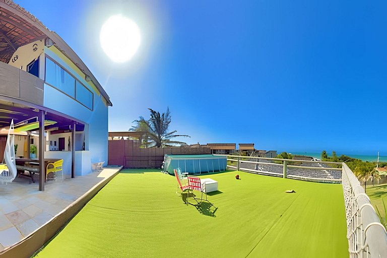 Paraíso na Taíba – Casa Pé na Areia com 4 Suítes