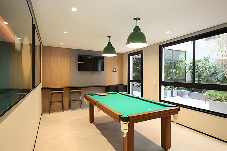 Apê cama Queen e vista top