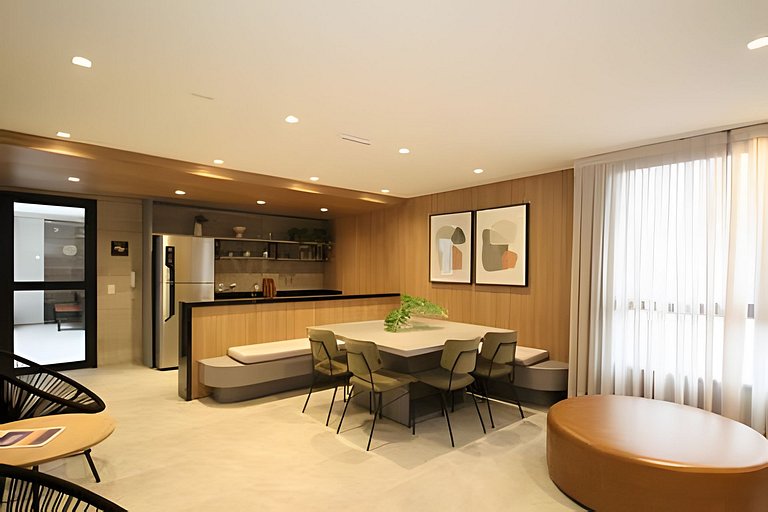 Apê cama Queen e vista top