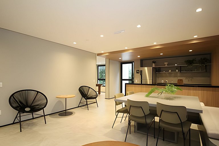 Apê cama Queen e vista top