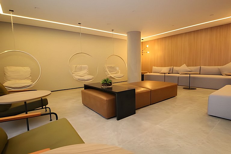 Apê cama Queen e vista top