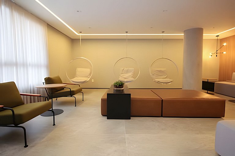 Apê cama Queen e vista top