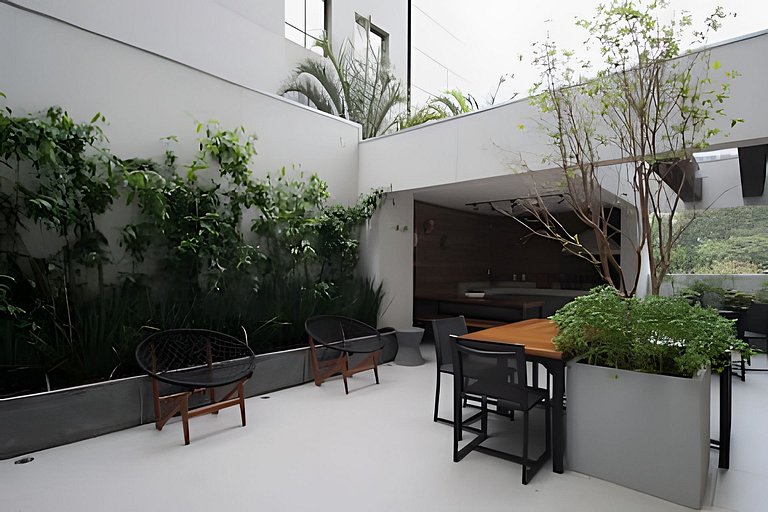 Apê cama Queen e vista top