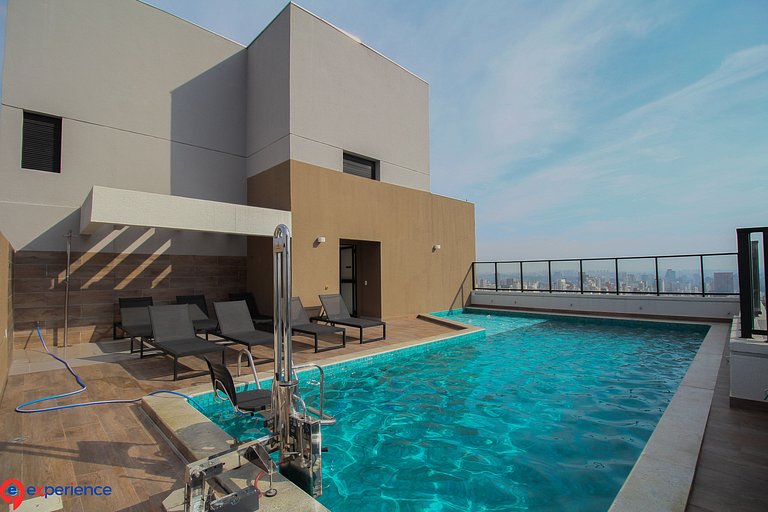 Apê cama Queen e vista top