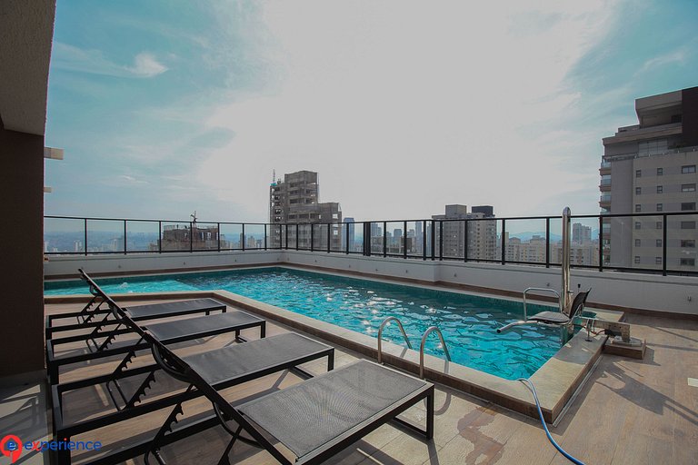 Apê cama Queen e vista top