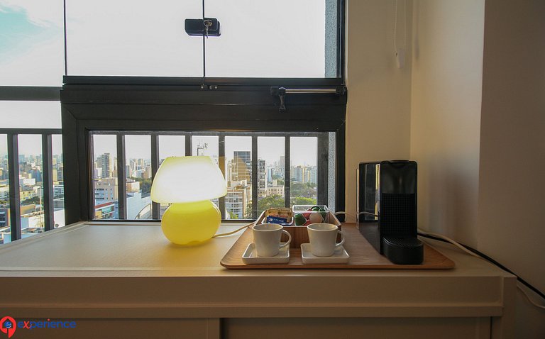 Apê cama Queen e vista top