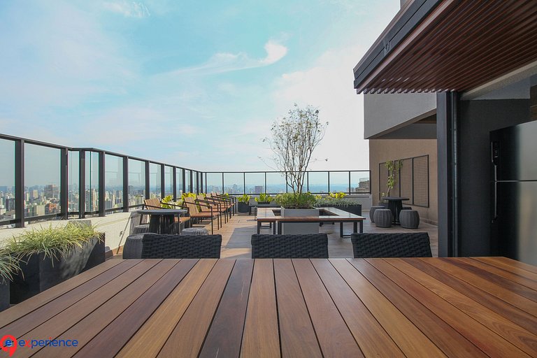 Apê cama Queen e vista top